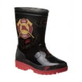 thumbnail image 1 of Rugged Bear Fireman Firefighter Boys Rainboots, Black, 10, 1 of 5