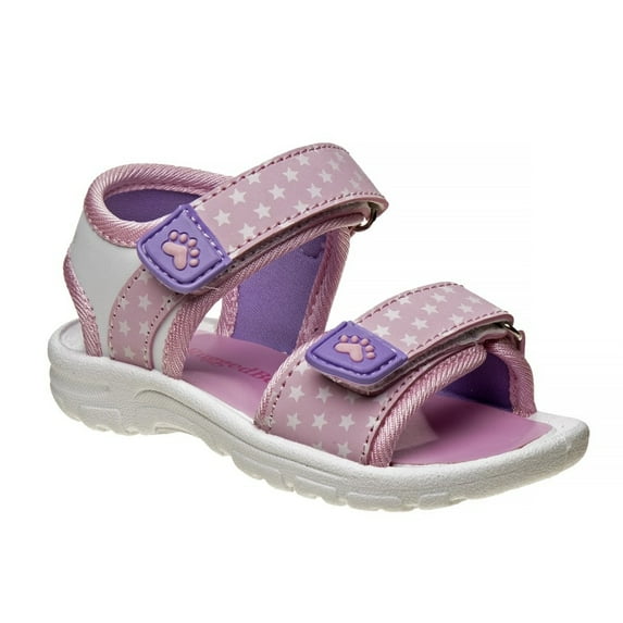 Rugged Bear Girl Toddler Sport Sandal, Pink White, 7