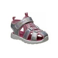 thumbnail image 1 of Rugged Bear Girls Toddler Closed Toe Sandals with Adjustable Hook And Loop Closure, Silver, 5, 1 of 6