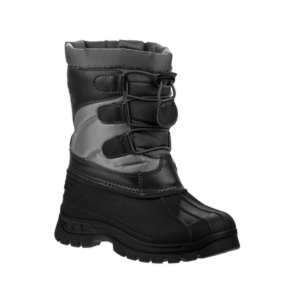 Rugged Bear Little Kids Boys Snow Boots , Black Grey, 6