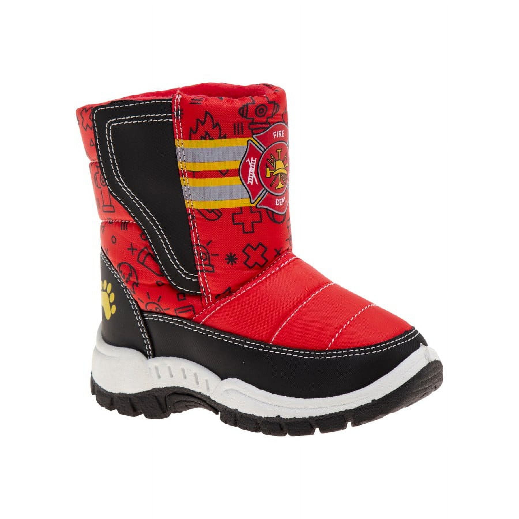 Rugged Bear Little Kids  Boys Snow Boots, Red, 8