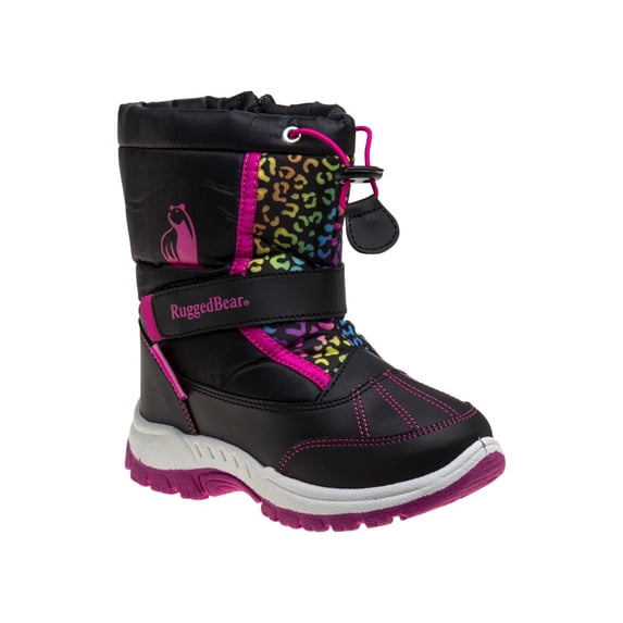 Rugged Bear Little Kids Girls Snow Boots, Blackmulti, 8