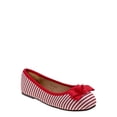 thumbnail image 1 of Rugged Bears Girls' Striped Ballerina Flat, 1 of 5