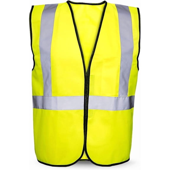 Rugged Blue ANSI Class 2 Economy Safety Vest Hi-Vis Yellow 2XL-3XL