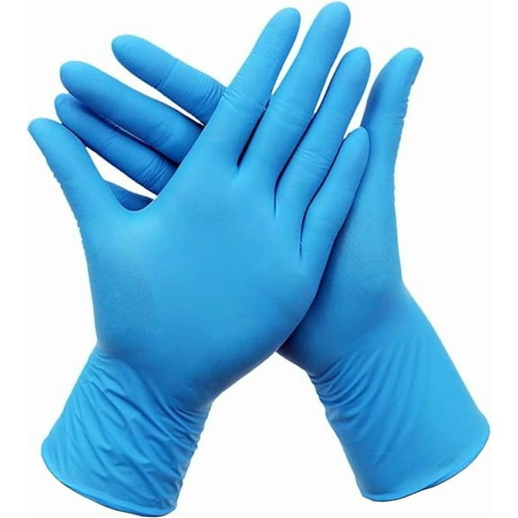 Nitrile Gloves - 4 mil - Box of 100 (S, M, L, XL, 2XL) | 100% Nitrile Gloves | Durable & Easy-to-Wear | Blue