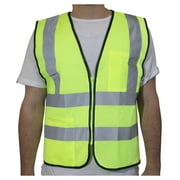 Rugged Blue Class 2 Horizontal Striped Mesh Safety Vest Hi-Viz Yellow 2XL/3XL