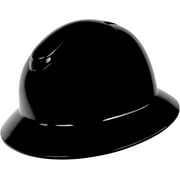 Rugged Blue Defender Full Brim Hard Hat, 6-Point Ratchet Suspension, RBH300BLK, Black