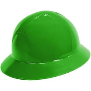 Rugged Blue Defender Full Brim Hard Hat, 6-Point Ratchet Suspension, RBH300GRN, Green