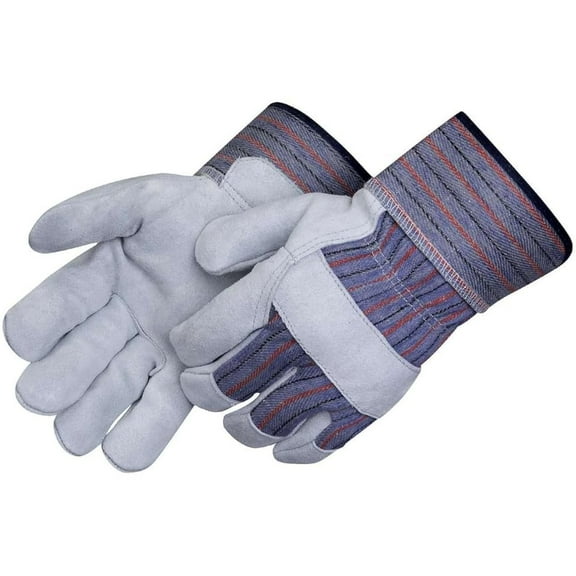 Leather Palm Work Gloves - Large | Cowhide Leather | Men Heavy Duty Utility Gloves | Firm Grip - Reinforced Knuckles Construction Gloves for Men & Women