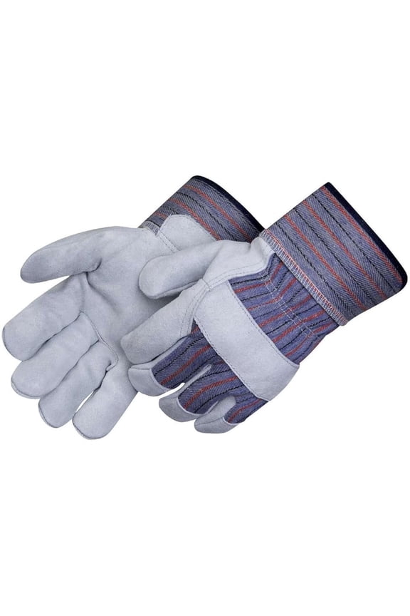 Leather Palm Work Gloves - Large | Cowhide Leather | Men Heavy Duty Utility Gloves | Firm Grip - Reinforced Knuckles Construction Gloves for Men & Women