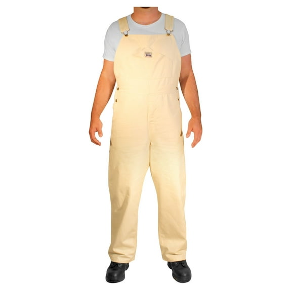 Rugged Blue Men Big & Tall Workwear Painter Bib Overalls - Natural - 40x34