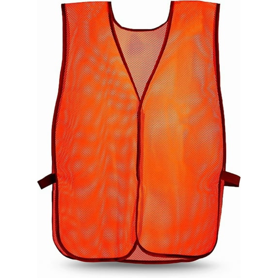 Rugged Blue Non-ANSI High-Vis Mesh Safety Vest, Hi-Vis Orange, XL