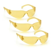 Rugged Blue Protective Eyewear Diablo Safety Glasses - Yellow - 3 PK