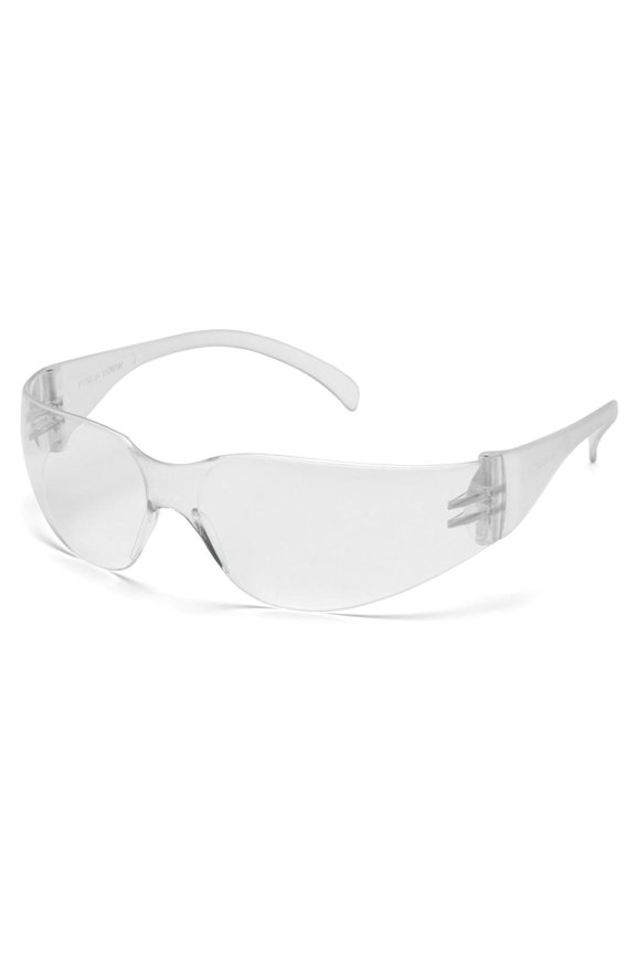 Safety Glasses with Readers - Clear | Polycarbonate Frame with UV400 Protection | Scratch Resistant Bifocal Wrap Around Safety Glasses | 1.0
