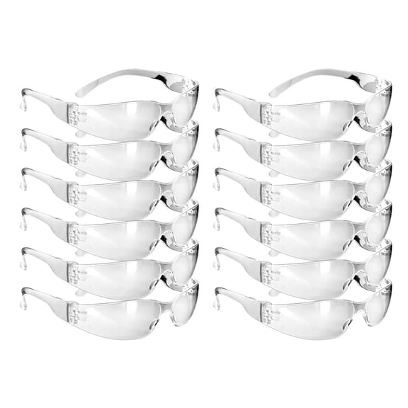 Rugged Blue Small Faces Protective Eyewear Safety Clear Glasses 12 PK