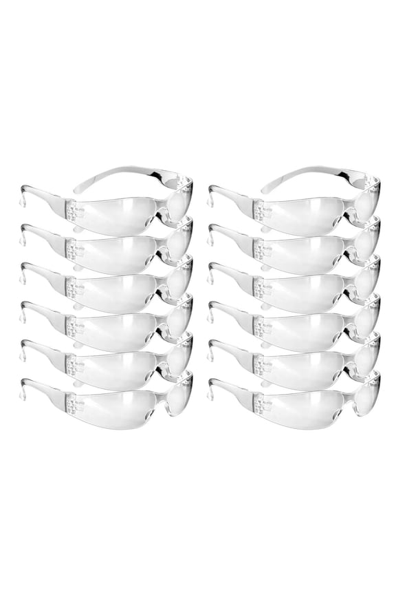 Small Faces Protective Eyewear Safety Clear Glasses 12 PK