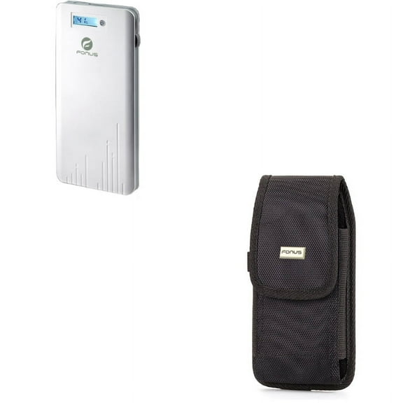 Rugged Canvas Carry Case w Slim 6000mAh Portable Battery Charger Backup Power Bank V1L Compatible With Google Pixel 3a XL