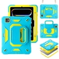 thumbnail image 1 of Rugged Case for Apple Pro 11 Inch 2024, Heavy Duty Shockproof Kickstand Handle Design with Shoulder Strap Kids Friendly Drop Protection Case for iPad Pro 11 M4 2024, Skyblue, 1 of 5