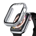 thumbnail image 1 of Rugged Case for Apple Watch 40mm Case Screen Protector, Shockproof Protective Case Bumper 9H Tempered Glass Screen Protector Cover for iWatch Series 6/5/4/SE ,1 Titaniumgold +1 Clear, 1 of 9