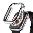 thumbnail image 1 of Rugged Case for Apple Watch 41mm Case Screen Protector, Shockproof Protective Case Bumper 9H Tempered Glass Screen Protector Cover for iWatch Series 9 8 7,1 Silver +1 Clear, 1 of 9