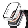thumbnail image 1 of Rugged Case for Apple Watch 45mm Case Screen Protector, Shockproof Protective Case Bumper 9H Tempered Glass Screen Protector Cover for iWatch Series 9 8 7,2 Pack Clear, 1 of 9