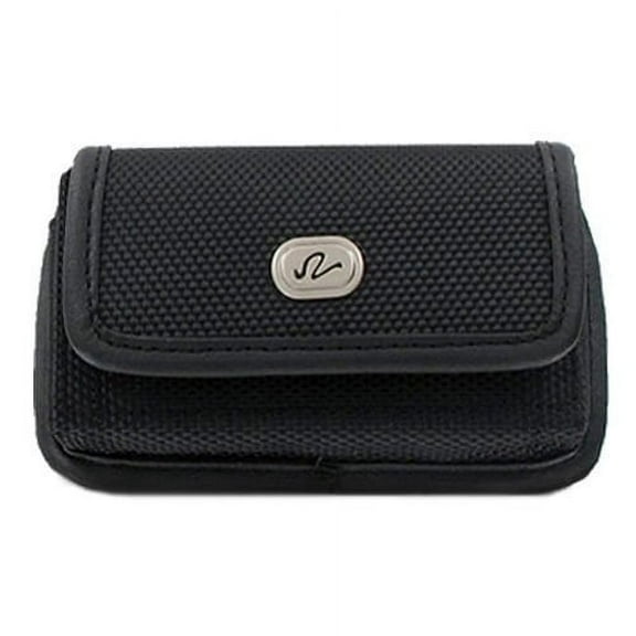 Rugged Case Belt Clip for iPhone SE (2022) - Holster Canvas Cover Pouch Carry Protective Black E3A fits iPhone SE 2022 (3rd Generation)