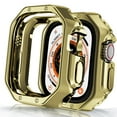 thumbnail image 1 of Rugged Case Compatible for Apple Watch Series 3/2/1 42mm, Military All Around Hard Tough TPU Protective Cover Case Shockproof Bumper for iWatch Series 3/2/1 42mm,Gold, 1 of 6