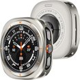 thumbnail image 1 of Rugged Case Compatible with Samsung Galaxy Watch Ultra (2025/2024) 47mm with Back Cover, Metal Bumper Ultra Thin Shockproof Protective Cover for Galaxy Watch 7/8 Ultra, Titanium/Orange, 1 of 1