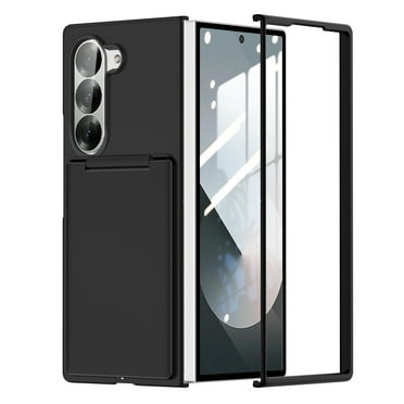 Rugged Case For Samsung Galaxy Z Fold 5 – Shockproof Cover with Back Card Pocket and Bracket for Ultimate Protection and Functionality, Black