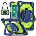 thumbnail image 1 of Rugged Case For iPad 5th 6th Generation 9.7 inch & Air 2 & Pro 9.7 Shockproof Cover with Rotatable Stand & Pencil Ring & Strap, 1 of 9
