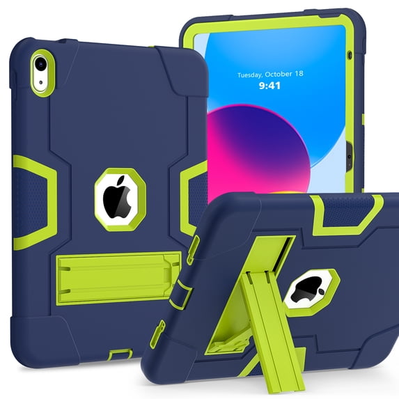 Rugged Case For iPad (A16) 11th Generation 11 inch 2025 3 Layer Protection Shockproof Cover with Kickstand