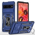 thumbnail image 1 of Rugged Case for Google Pixel 9 Pro XL, Sliding Lens Camera Cover Protection Ring Stand Compatible with Magnetic Car Mount Military Grade Shockproof Hybrid Case for Google Pixel 9 Pro XL, Navyblue, 1 of 6