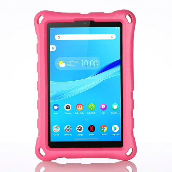 Rugged Case for Lenovo Tab M8 HD/Smart Tab M8/Tab M8 FHD, Kid Friendly Silicone Heavy Duty Case Cover for Lenovo M8 TB-8505F TB-8505X TB-8505FS TB-8705F TB-8705N 8 inch Tablet (Rose)