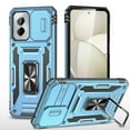 thumbnail image 1 of Rugged Case for Motorola Moto G 5G (2024), Sliding Lens Camera Cover Protection Ring Stand Compatible with Magnetic Car Mount Military Grade Shockproof Hybrid Case for Moto G 5G (2024), Lightblue, 1 of 7