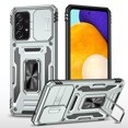 thumbnail image 1 of Rugged Case for Samsung Galaxy A23 4G, Sliding Lens Camera Cover Protection Ring Stand Compatible with Magnetic Car Mount Military Grade Shockproof Hybrid Case for Samsung Galaxy A23 4G, Gray, 1 of 7