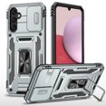 thumbnail image 1 of Rugged Case for Samsung Galaxy A35, Sliding Lens Camera Cover Protection Ring Kickstand Compatible with Magnetic Car Mount Holder Military Grade Shockproof Hybrid Case for Samsung Galaxy A35, Gray, 1 of 7