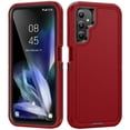 thumbnail image 1 of Rugged Case for Samsung Galaxy S23 FE, Heavy Duty Triple-Layers Military Grade Shockproof Cover, Scratch Resistant Non-Slip Camera Lens Protection Hybrid Case for Samsung Galaxy S23 FE, Red, 1 of 7