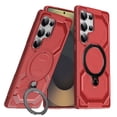 thumbnail image 1 of Rugged Case for Samsung Galaxy S25 Ultra, Heavy Duty 360° Rotating Strong Magnetic Stand Hard Cover Anti-Shock Armor Slim Anti-fall Phone Case Cover for Samsung Galaxy S25 Ultra, Red, 1 of 6
