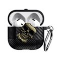 thumbnail image 1 of Rugged Case for AirPods 4 & 5, Fiber Patterns Shockproof Cover for AirPods 4th / 5th Gen with Skull Switch and Carabiner, 1 of 6