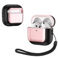 thumbnail image 1 of Rugged Case for AirPods 4 & 5, Fiber Patterns Shockproof Cover for AirPods 5th / 4th Gen with Skull Switch and Carabiner, 1 of 6