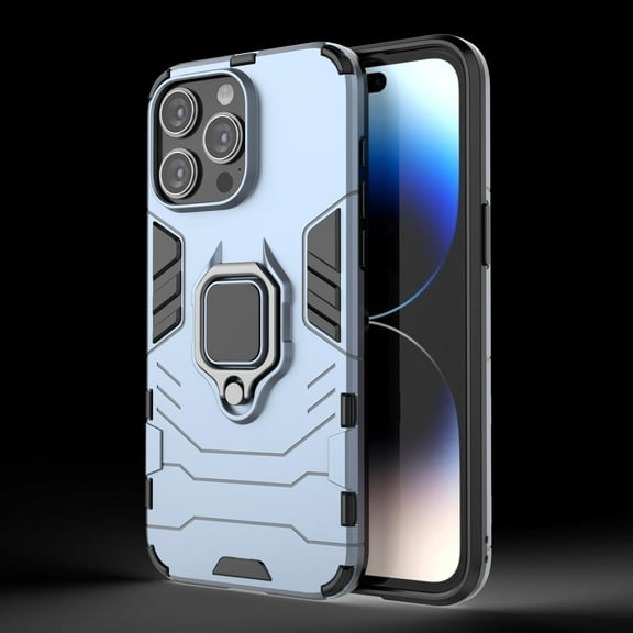 Rugged Case for Apple iPhone 16 Plus, Ring Holder Kickstand Shockproof Drop Protection Anti-Scratch Bumper Phone Case for iPhone 16 Plus, Blue