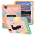 thumbnail image 1 of Rugged Case for iPad Pro 11 Inch 5th Generation 2024 (A2837 / A3006), Heavy Duty Protection Case with Shoulder Strap + Pencil Holder + 360° Rotating Hand Strap + Kickstand 3 In 1 Cover, Coral, 1 of 11