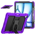 thumbnail image 1 of Rugged Case For iPad Pro 12.9 2021 – 3-Layer Protection Shockproof Stand Cover with Screen Protector, Adjustable Stand, Shoulder Strap, & Pencil Holder -- Purple, 1 of 10