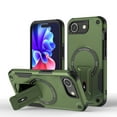 thumbnail image 1 of Rugged Case for iPhone 16e Compatible with Mag-Safe, Heavy Duty Shockproof Magnetic Cover with Kickstand and Lanyard, Drop-Proof Military-Grade Protection Case for iPhone 16e, Armygreen, 1 of 9