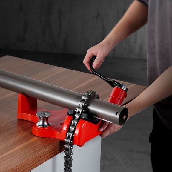 Professional Cast Iron Pipe Chain Vise, 1/2"-8" Pipe Capacity, 34.6" Chain - for Heavy-Duty Metalworking and Repairs