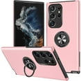 thumbnail image 1 of Rugged Durable TPU + PC Phone Case for Samsung Galaxy A52 S A72 A82 4G 5G Camera Protection Hidden Finger Ring Holder Back Cover Pink, 1 of 8
