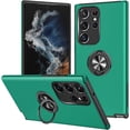 thumbnail image 1 of Rugged Durable TPU + PC Phone Case for Samsung Galaxy S23 S22 S21 Ultra Plus FE Camera Protection Hidden Finger Ring Holder Back Cover Green, 1 of 8