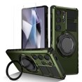 thumbnail image 1 of Rugged Galaxy S25 Ultra Case with Screen Protector, Premium Phone Case for Samsung Galaxy S25 Ultra, Military Grade Shockproof, Rotating Stand, Magnetic Back Cover for Car Mount, Drakgreen, 1 of 11