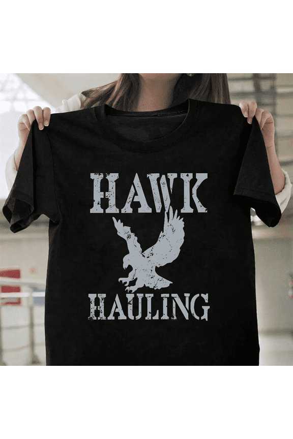 Rugged Hauling Hawk Bird Graphic T-Shirt - Vintage Style Tee, up to size 3XL.