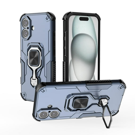 Rugged Kickstand Case for iPhone 14, Military-Grade Drop Protection with 360° Rotating Metal Stand, Magnetic Car Mount Compatible, Shockproof Corners Phone Case for iPhone 14,Blue